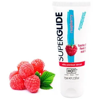 Hot-Edibles Superglide Lube-їстівна змазка зі смаком малини, 75 мл.