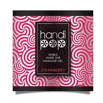 Вкусовой гель для орально-мануальных ласк Sensuva Handipop Strawberry, 6 мл (клубника)