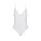 Passion Ursula Body - Боді з ажурним декором та відкритим кроком, біле (L/XL)