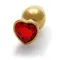 Металева анальна пробка з кристалом Ouch! Heart Gem - розмір M