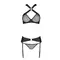 Passion - Amanda Set black - Сітчастий набір, S/M