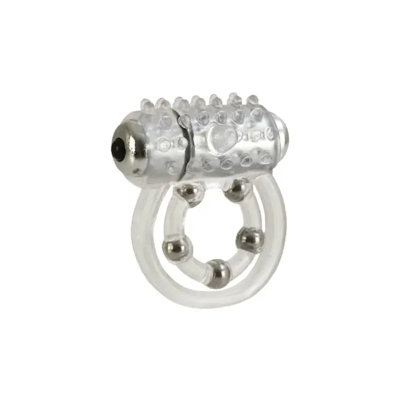 CalExotics Maximus Ring 5 Stroker Beads - двойное виброкольцо, 6х2.5 см (прозрачный) CalExotics Maximus Ring 5 Stroker Beads - двойное виброкольцо, 6х2.5 см (прозрачный)