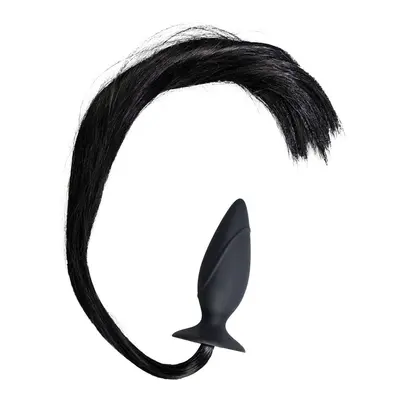 Анальна пробка кінський хвіст Orion Horny Pony Whip Plug, 12,5 х4 см (чорний)