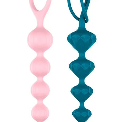 Satisfyer Love Beads Silicone - анальные цепочки, 20.5х3.7 см (разноцветный)