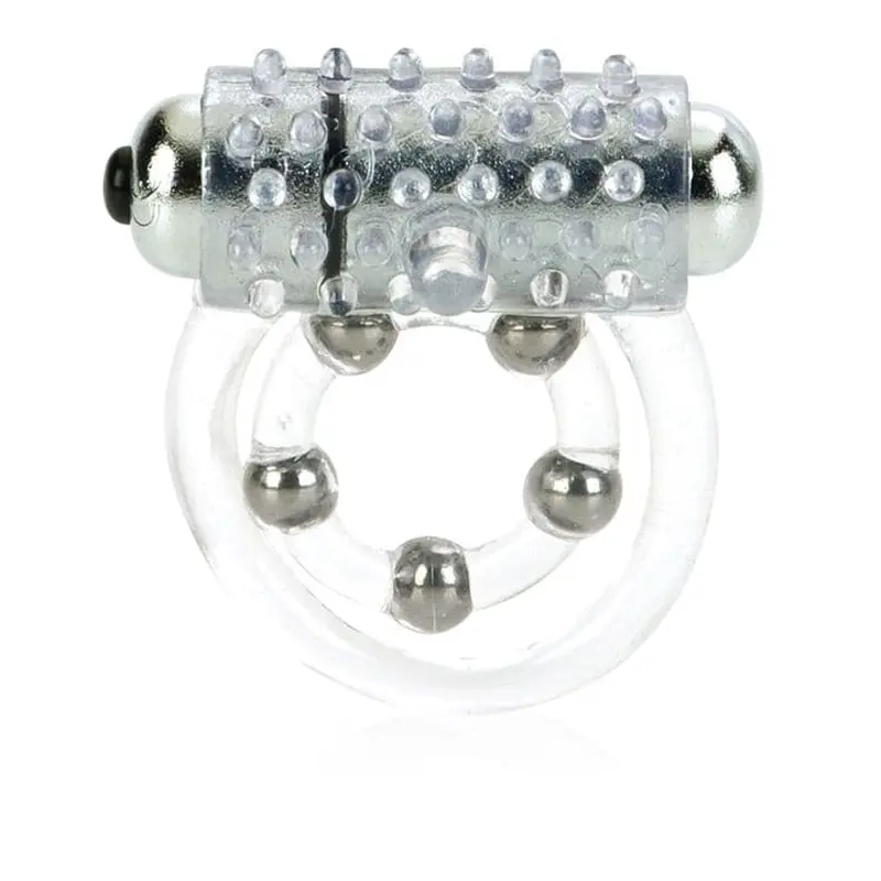 CalExotics Maximus Ring 5 Stroker Beads - двойное виброкольцо, 6х2.5 см (прозрачный) CalExotics Maximus Ring 5 Stroker Beads - двойное виброкольцо, 6х2.5 см (прозрачный)