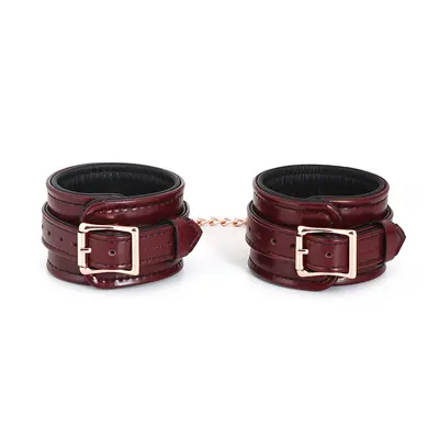 Кожаные поножи Liebe Seele Wine Red Ankle Cuffs