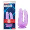 Hi-Rubber Dildo 7.9" подвійний фалоімітатор на присосці, 23х4.6 см (фіолетовий)