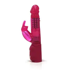 Dorcel Orgasmic Rabbit Gold - вібратор-кролик з масажем перлинками, 25х3.8 см (рожевий)