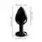 Dorcel - Diamond Plug - Металева анальна пробка з прикрасою у вигляді кристала (чорна) М