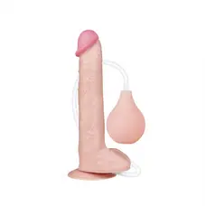 LoveToy Squirt Extreme Dildo Flesh 11'' - Фалоімітатор з еякуляцією, 28х4.8 см