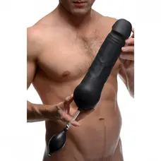 Tom of Finland Toms Inflatable Silicone Dildo - Фалоімітатор, 33,6х10 см (чорний)
