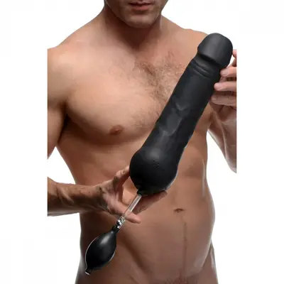 Tom of Finland Toms Inflatable Silicone Dildo - Фалоімітатор, 33,6х10 см (чорний)