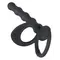 Black Velvets Cock & Ball Ring - Анальна насадка, 19 см (чорна)