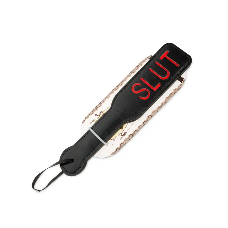 Пикантные Штучки - шлёпалка SLUT (черная), 31.5х6.5 см Пикантные Штучки - шлёпалка SLUT (черная), 31.5х6.5 см