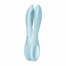 Satisfyer Threesome 1 - Кліторальний вібратор, 14 х 5.6 х 3.6 см (блакитний)