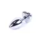 Boss Jewellery Silver Heart PLUG Light Blue - Анальна пробка із кристалом, 7х2.7 см (блакитний)