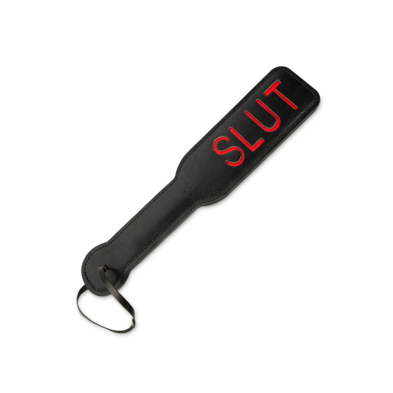 Пикантные Штучки - шлёпалка SLUT (черная), 31.5х6.5 см