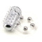 CalExotics Maximus Ring 5 Stroker Beads - двойное виброкольцо, 6х2.5 см (прозрачный)