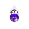 Jewellery Silver Butt Plug Purple - Анальна пробка з кристалом, 9,3х3 см (фіолетовий)