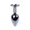 Boss Jewellery Dark Silver PLUG Pink - Анальна пробка з кристалом, 7х2.7 см (рожевий)