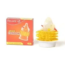 Насадка на член Recare Spike Condom Orange (з вусиками та шипами)