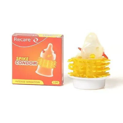 Насадка на член Recare Spike Condom Orange (з вусиками та шипами)