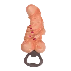 Bottle Opener Willy+Balls With Hand - Металева відкривачка для пляшок з магнітом, 13 см
