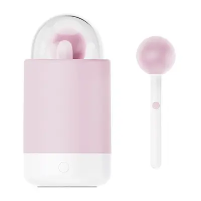 Вібратор-цукерка на паличці KISSTOY Pink Pop, зарядний кейс-нічник
