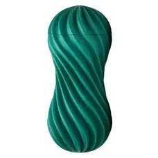Tenga FLEX Fizzy Green - Мастурбатор з ефектом скручування, 17.6 х 7.35 (зелений)