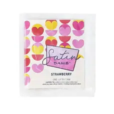 Салфетка для орального секса Trustex Strawberry Satin Latex Dams со вкусом клубники, 1 шт