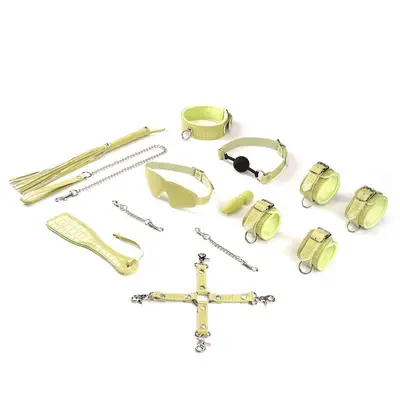 БДСМ-набор для начинающих Liebe Seele Macaron 9pcs Bondage Kit-Melon