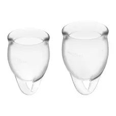 Satisfyer Feel Confident Menstrual Cup - Менструальные чаши, 15 и 20 мл (прозрачные)