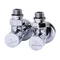 Кран вентильный угловой с американкой SOLOMON LUX 1/2” CHROM 7777 (2шт. КОМПЛЕКТ)