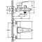 Смеситель для ванны 102 Haiba ZEON 009 c коротким изливом и душевой лейкой (HB0774)