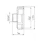 Перехід SD Forte 2"х3/4" ВЗ SF3605020