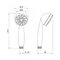 Лійка для ручного душу Лейки Lidz Niagara 03 70 мм округла LDNIA03CRM22036 Chrome