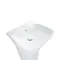 Раковина для підлоги моноблок Qtap Crow 450x435x835 White з донним клапаном QT0511G315W
