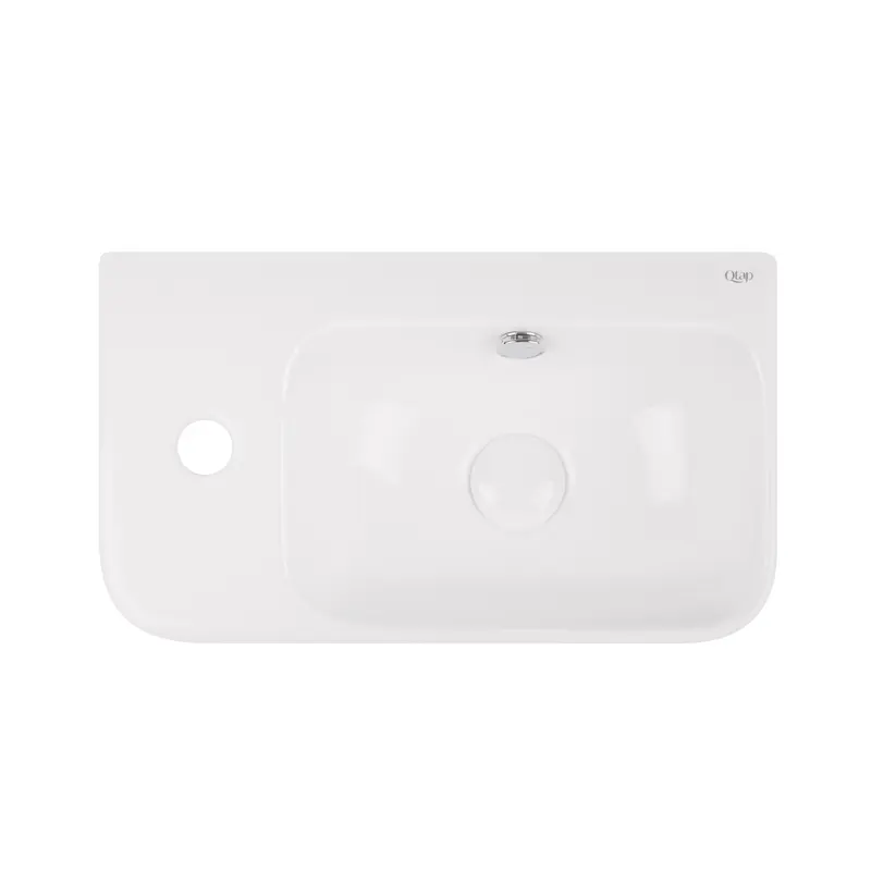 Раковина Qtap Tern 450х260х155 White з донним клапаном QT17115117LW
