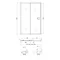 Душові двері в нішу Qtap Taurus CRM2012-13.C6 120-130x185 см, скло Clear 6 мм, покриття CalcLess