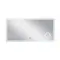 Дзеркало Qtap Stork 1400х700 з LED-підсвічуванням Touch, лінза, цифровий годинник, димер, рег. яскравості QT1578142270140W