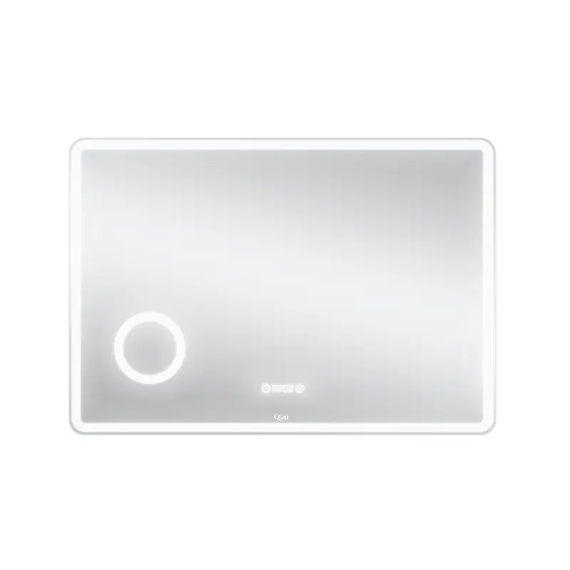 Дзеркало Qtap Crow 1000х700 з LED-підсвічуванням Touch, лінза, цифровий годинник, димер, рег. яскравості QT0578141670100W Дзеркало Qtap Crow 1000х700 з LED-підсвічуванням Touch, лінза, цифровий годинник, димер, рег. яскравості QT0578141670100W