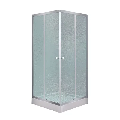 Lidz Wawel SC80x80.SAT.LOW.FR Душова кабіна квадратна, скло Frost 4 мм + Lidz Душовий піддон KAPIELKA ST80x80х14