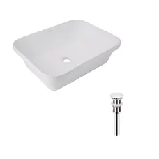 Комплект Qtap Scorpio: Раковина врізна прямокутна 510х390х145 мм White + Донний клапан PU02