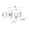Кран кутовий Thermo Alliance Standart 1/2"Зх3/4"З нерж., з керам. буксою TAS345W1520SS