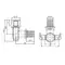 Кут натяжний Icma №1040 d20х2,8-1/2"В настінний 851040ADGW05