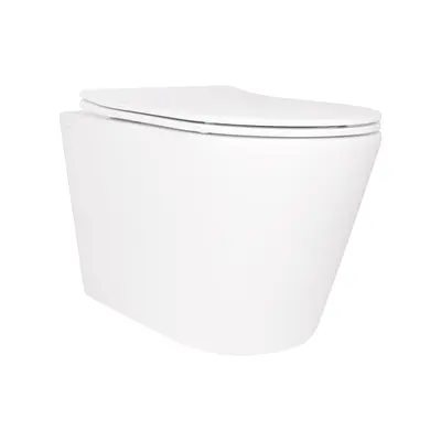 Унітаз підвісний Qtap Scorpio безободковий Ultra Quiet з сидінням Soft-close QT14332380ASW