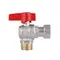 Кран кульовий Thermo Alliance Standart 3/4"ВЗ кутовий, PN40, з накидною гайкою TAS224W20