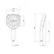 Лійка для ручного душу Qtap Rucni 120х120 мм прямокутна QTHLA120N3KCW Chrome/White