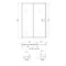 Душові двері в нішу Qtap Taurus CRM2013-14.C6 130-140x185 см, скло Clear 6 мм, покриття CalcLess