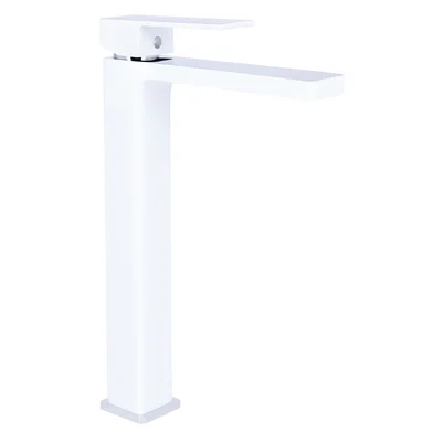 Змішувач для раковини Qtap Gemini високий QTGEM269CRW45679 Chrome/White